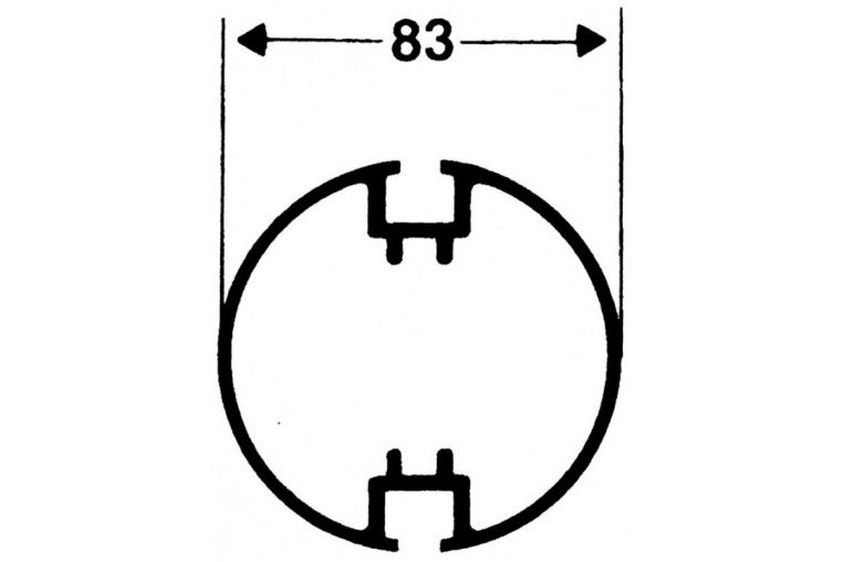 Стойки алюминиевые д8,3 см, установка в стаканы глубина 35 см Haspo 924-542 фото 1