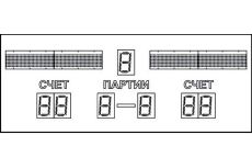 Табло волейбольное электронное 170х70х4,4 см Glav 03.3.3012