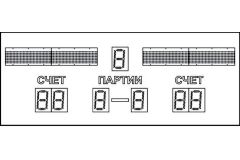 Табло волейбольное электронное 170х70х4,4 см Glav 03.3.3012