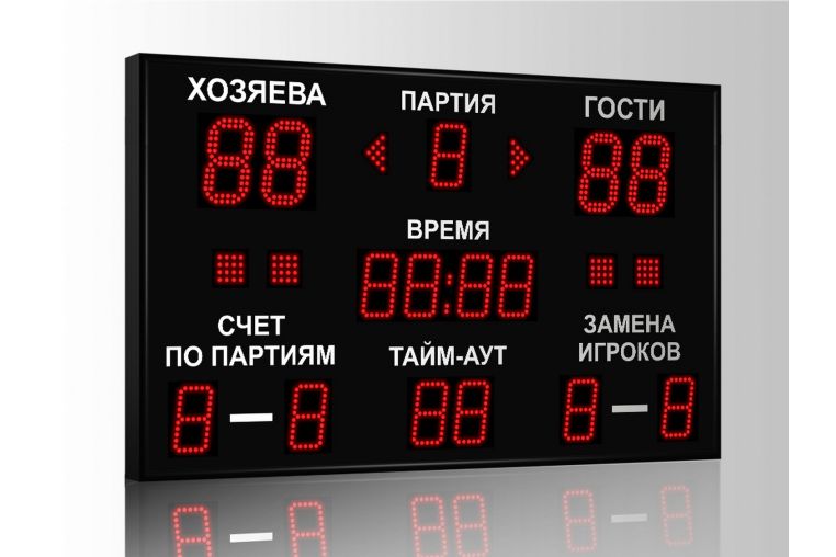 Табло для волейбола Импульс 713-D13x4-D10x11-S4-A2 
