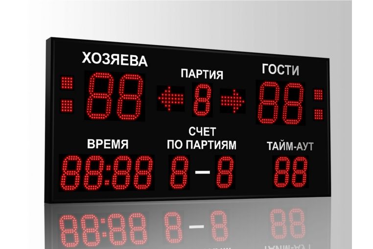 Табло для волейбола Импульс 718-D18x4-D13x9-S4-A2 