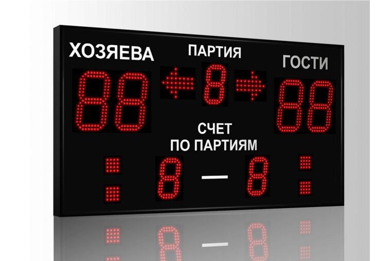 Табло для волейбола Импульс 718-D18x4-D13x3-S4-A2 