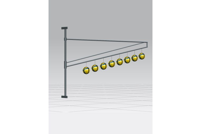 Наклонная рама с подвесными мячами VolleyPlay MS-19 