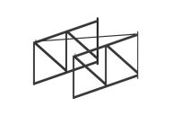 Ферма для щита баскетбольного игрового настенная (вынос 2000мм) Dinamika ZSO-002142 черный