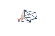 Ферма для щита баскетбольного, вынос 1,5 м, разборная Ellada М194