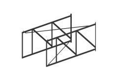 Ферма для щита баскетбольного игрового настенная (вынос 2500мм) Dinamika ZSO-002143 черный
