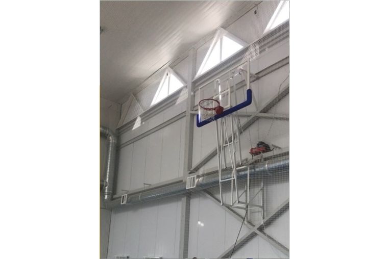 Ферма баскетбольная складная к стене с подъемом вверх, с электроприводом DSBasket 