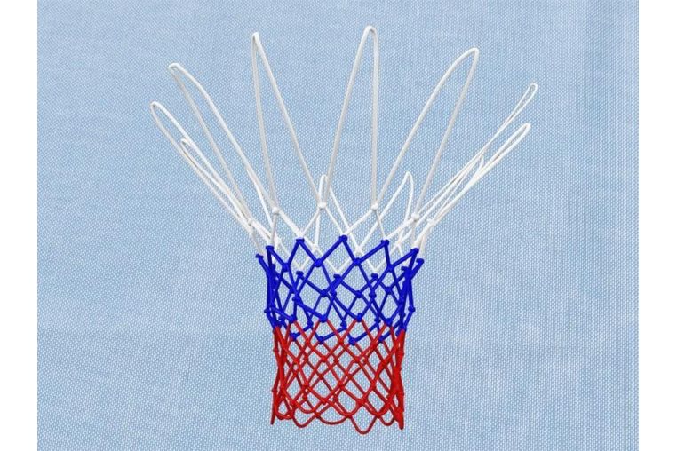 Сетка баскетбольная Гимнаст 3х цветная, нить 4,5 мм 2.13 