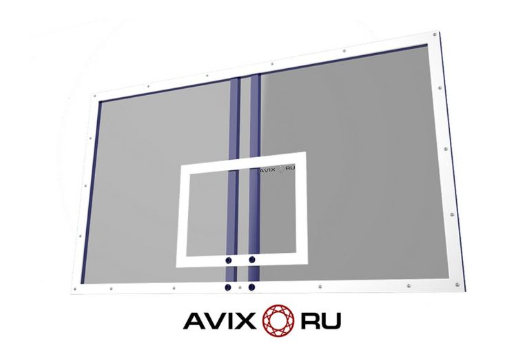 Щит баскетбольный игровой цельный из оргстекла 15 мм,180x105см Avix 2.53 фото 1