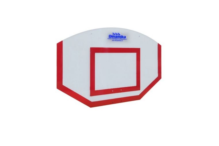 Щит стритбольный 120х75см поликарбонат (разметка красная) Dinamika ZSO-002113 