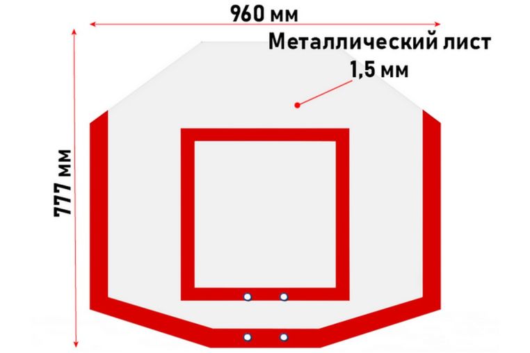 Стритбольный антивандальный щит Glav 01.217 