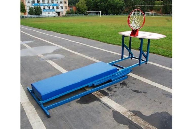Стойка стритбольная складная с фанерным щитом, кольцом, сеткой и защитой Street Spektr Sport фото 4