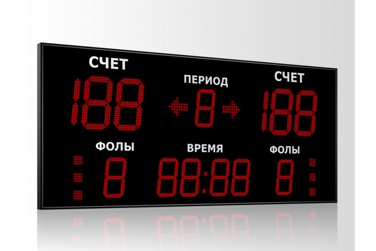 Табло для баскетбола Импульс 727-D27x6-D21x7-S6-A2 