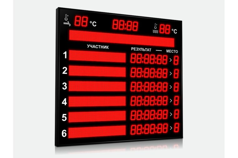 Табло для плавания Импульс 710-D10x8-L6xD10x7-L6xS10x64xP10-S10x128xP10-T-T2 