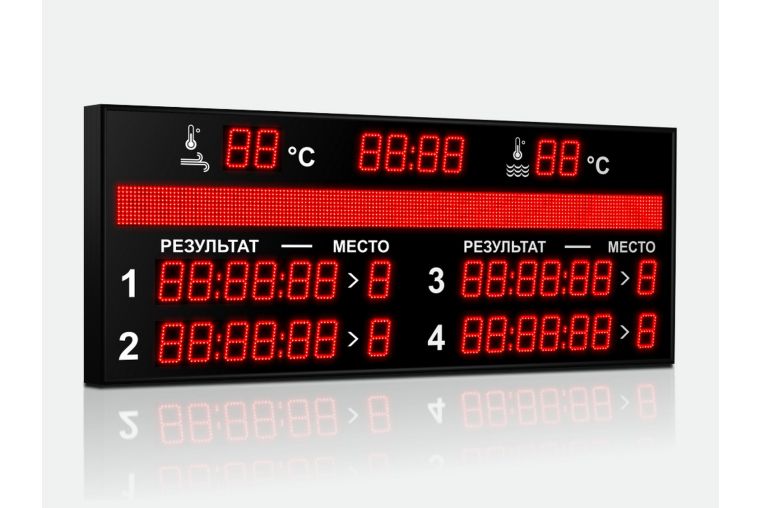 Табло для плавания Импульс 710-D10x8-L4xD10x7-S10x160xP10-T-T2 