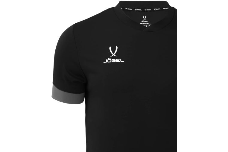 Футболка игровая Jogel DIVISION PerFormDRY Union Jersey, черный/темно-серый/белый фото 6