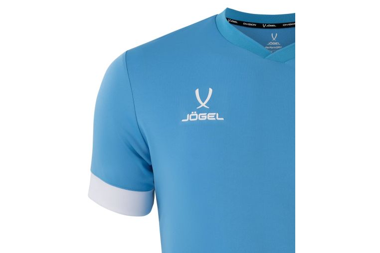 Футболка игровая Jogel DIVISION PerFormDRY Union Jersey, голубой/белый/белый фото 1