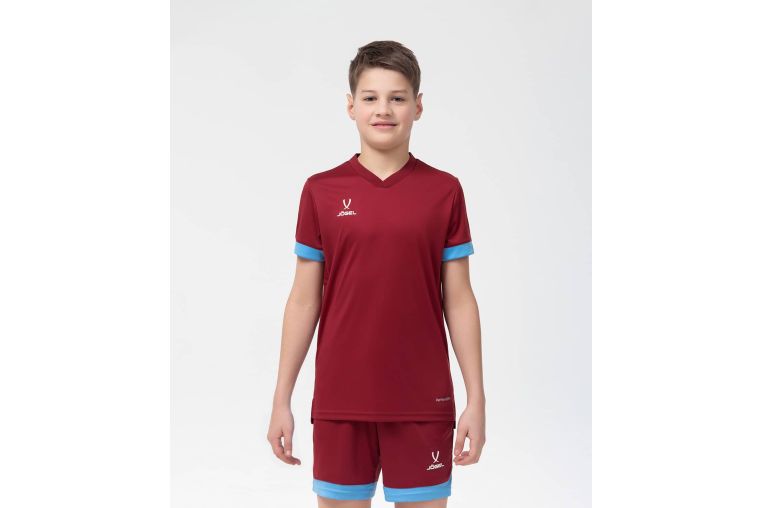 Футболка игровая Jogel DIVISION PerFormDRY Union Jersey, гранатовый/голубой/белый фото 6