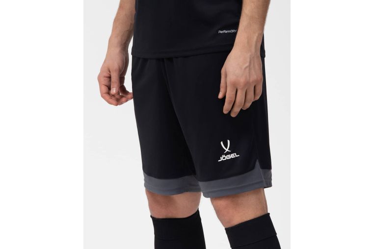 Шорты игровые Jogel DIVISION PerFormDRY Union Shorts, черный/темно-серый/белый фото 3