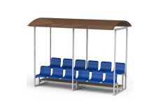 Трибуна на 12 человек с козырьком Spektr Sport