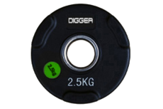 Диск олимпийский обрезиненный 3-х хватовый 2,5кг Hasttings Digger HD51C1C-2,5