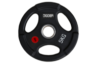 Диск олимпийский обрезиненный 3-х хватовый 5кг Hasttings Digger HD51C1C-5