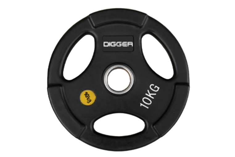 Диск олимпийский обрезиненный 3-х хватовый 10кг Hasttings Digger HD51C1C-10 