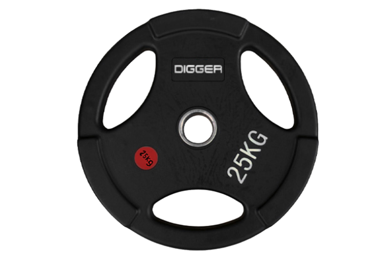 Диск олимпийский обрезиненный 3-х хватовый 25кг Hasttings Digger HD51C1C-25 