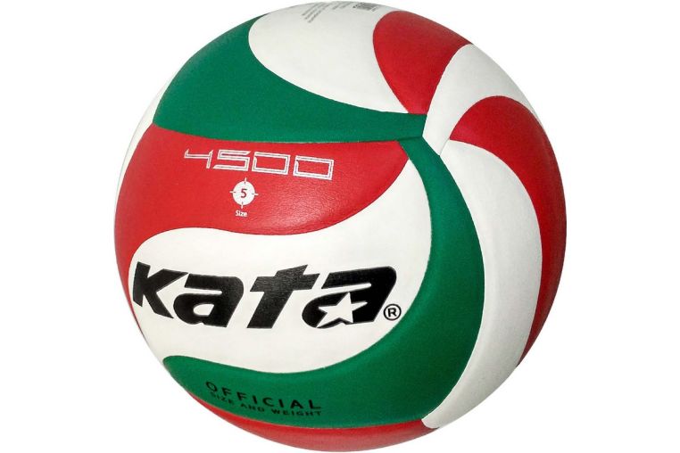 Мяч волейбольный Kata C33281 р.5 бело-зелено-красный 